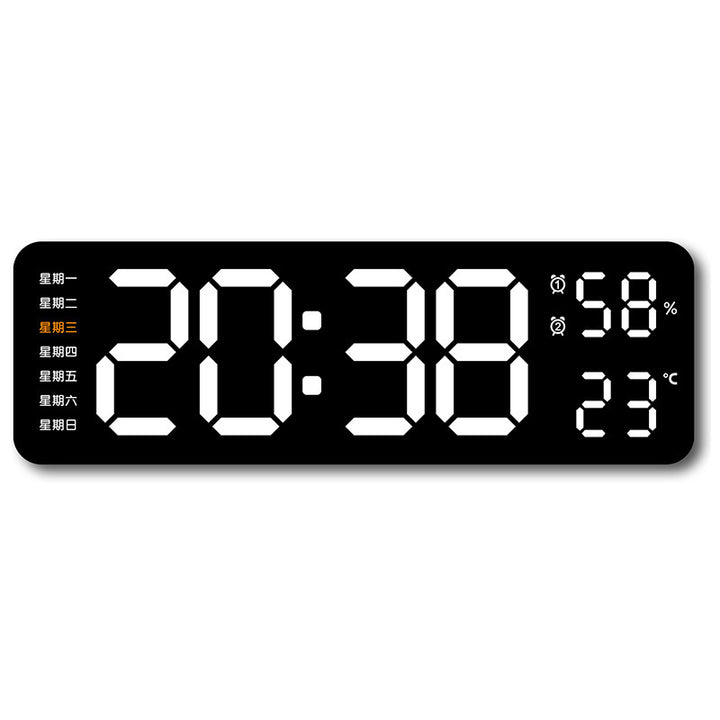 Digital wall clock with temperature and humidity display Bowlift