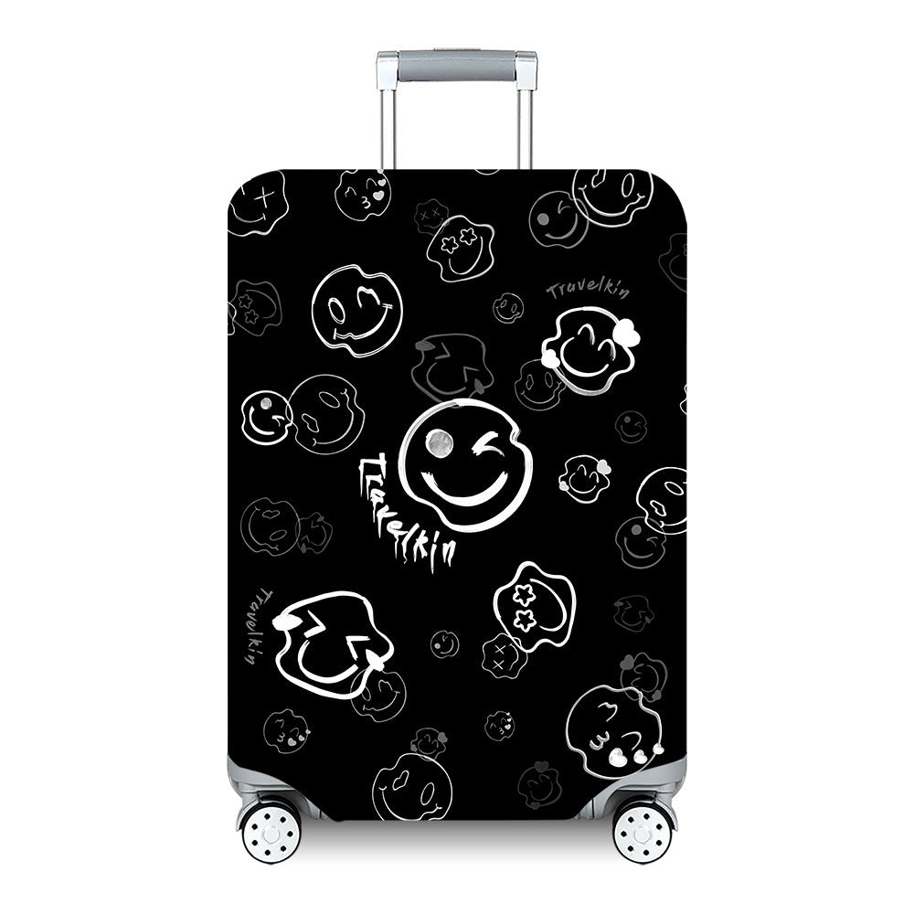 Unisex hard-shell travel suitcase with artistic landscape design Bowlift