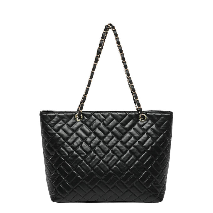 WoQuilted Tote Bag with Chain Handles Bowlift