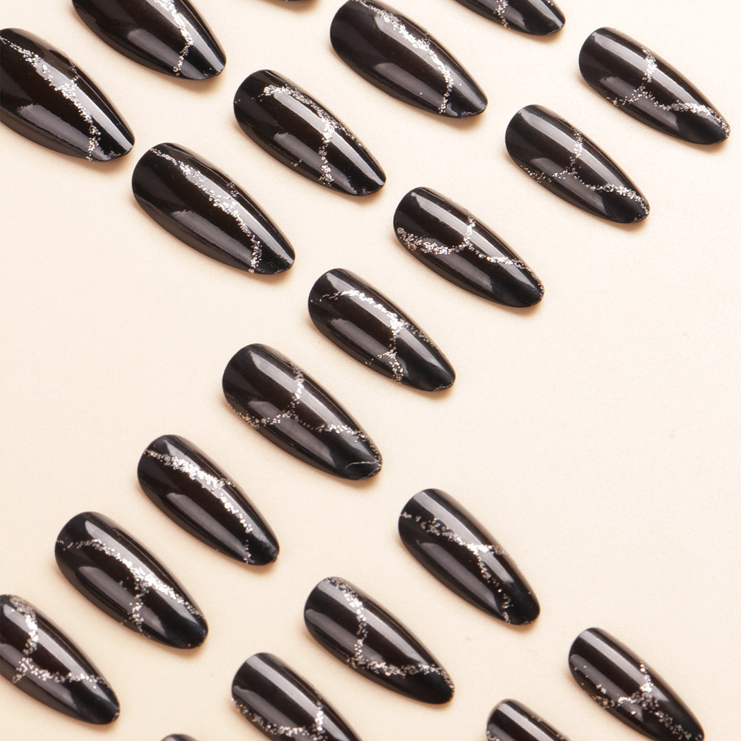 Artistic Pointed Press-On Nail Designs Bowlift