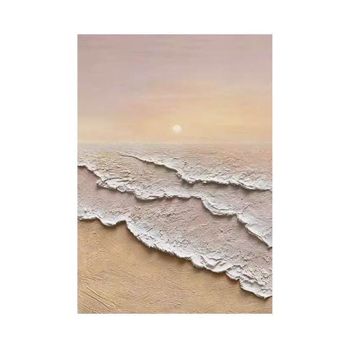 Textured Coastal Sunset Wall Art