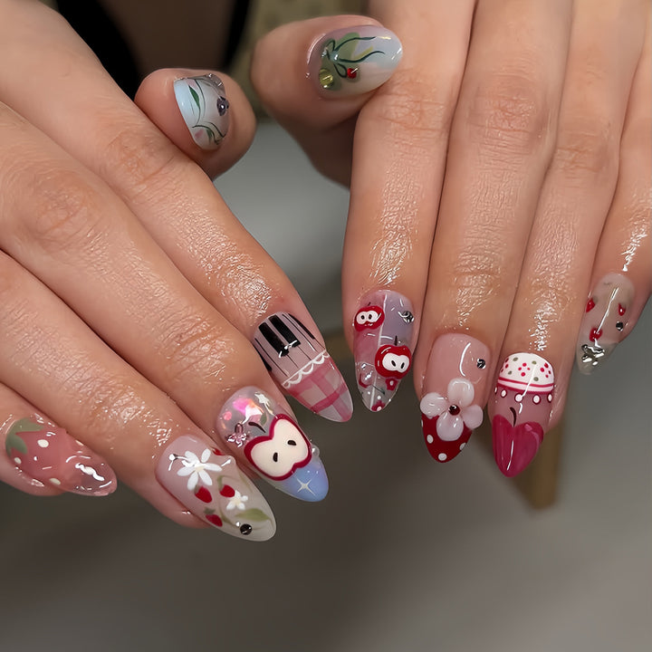 Artificial nails with creative designs and unique patterns Bowlift