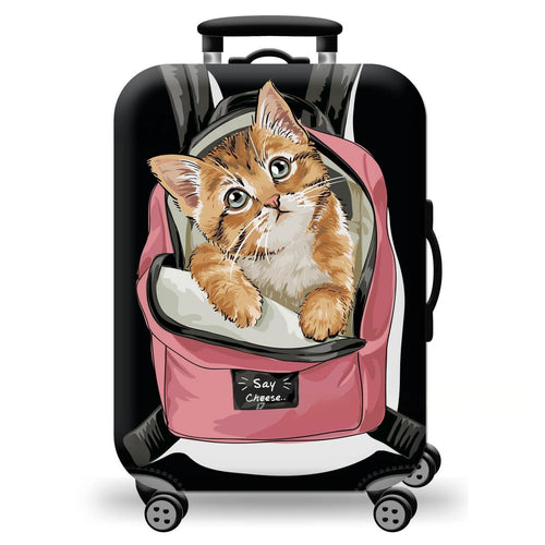 Unisex hard-shell suitcase with playful cat design Bowlift
