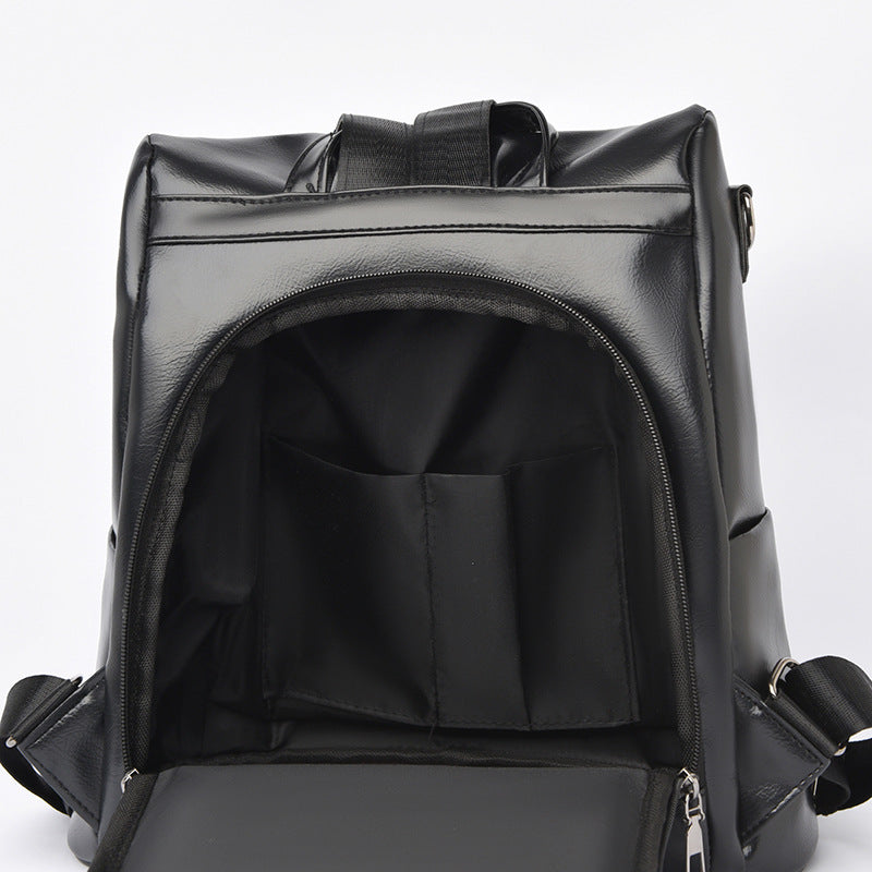 Versatile Structured Leather Backpack Bowlift