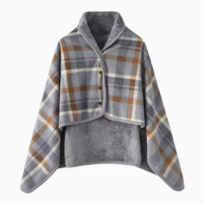 Ladies' wrap blanket made of cozy wool blend Bowlift