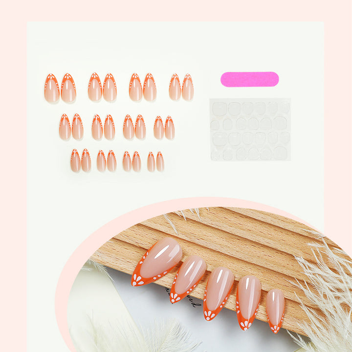 Decorative Stiletto Press-On Nail Set Bowlift