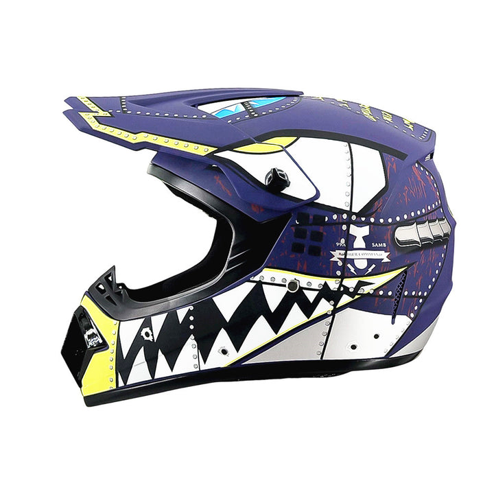 full-face motocross helmet with extended visor and reinforced chin guard Bowlift