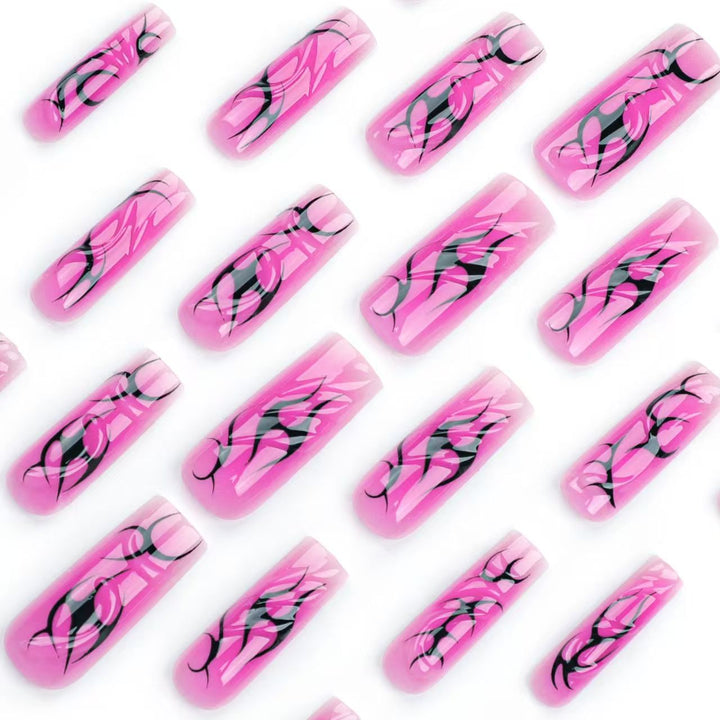 Artistic Nail Tips with Floral and Abstract Designs Bowlift 1788229281