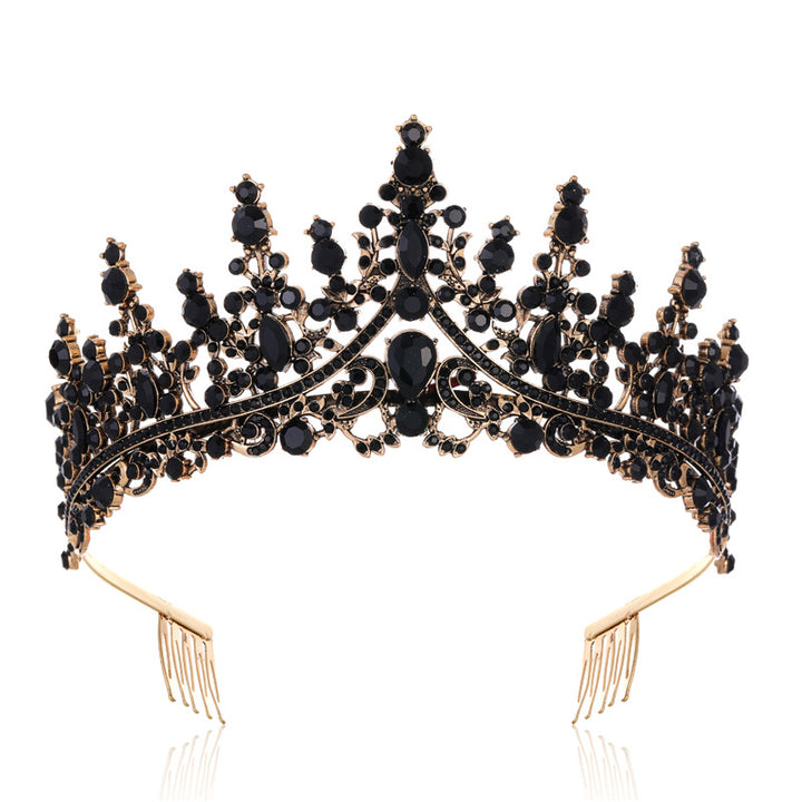 Ladies Rhinestone Tiara with Sparkling Gemstones Bowlift
