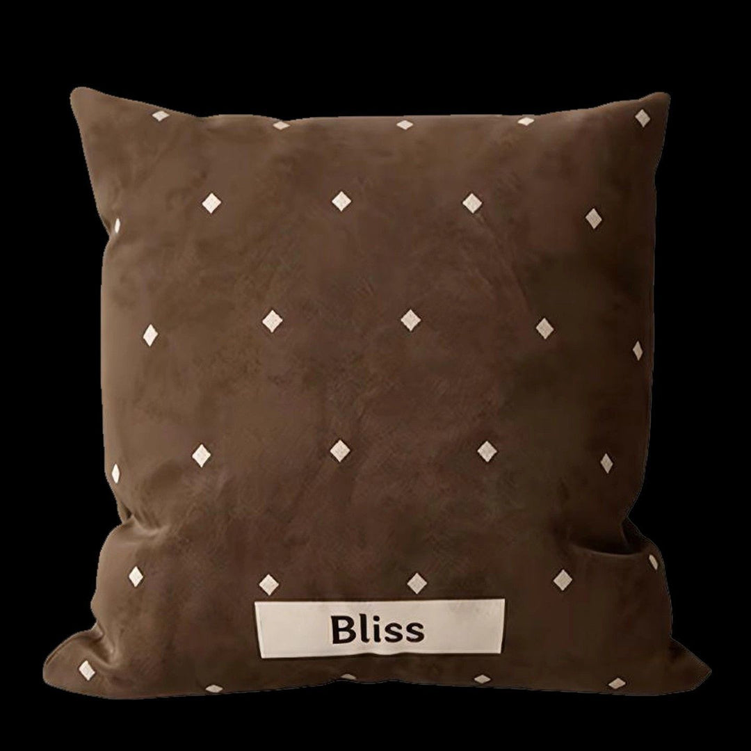 Decorative Plush Diamond-Pattern Cushion