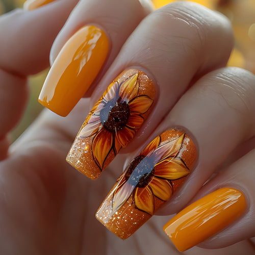 Floral Art Press-On Nail Set Bowlift