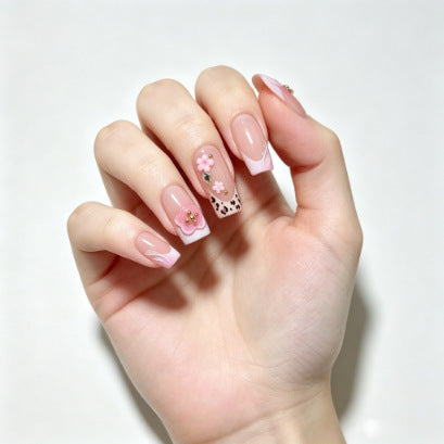 Floral Decorative Press-On Nail Tips Bowlift