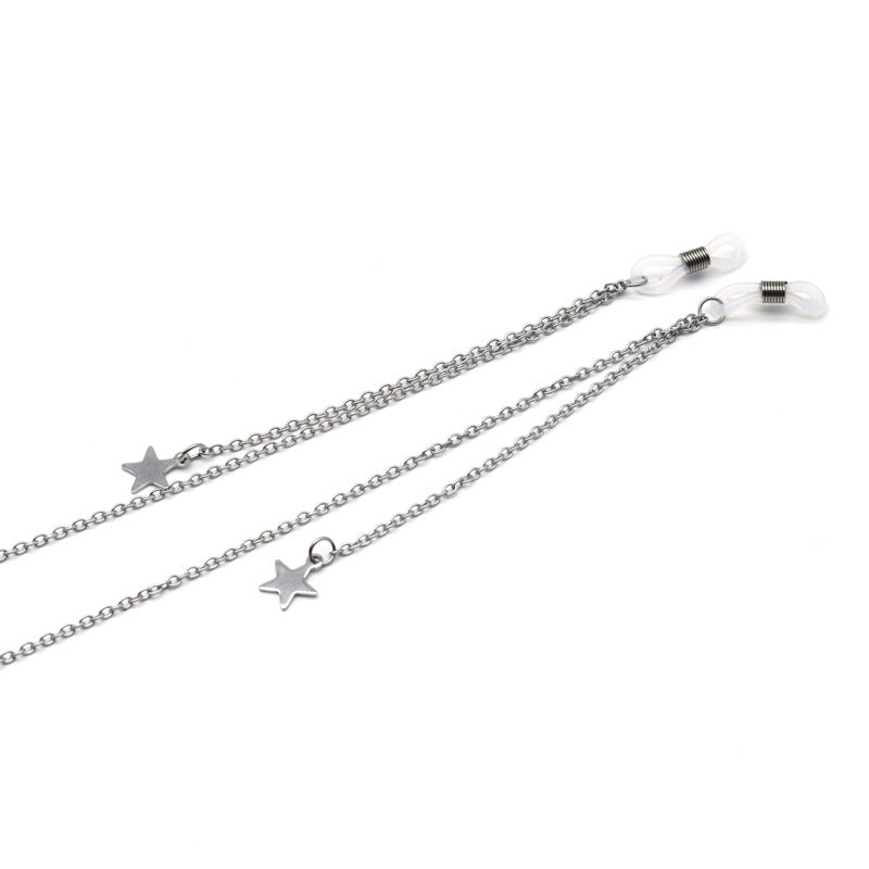 Star-Accented Chain Eyewear Holder Bowlift