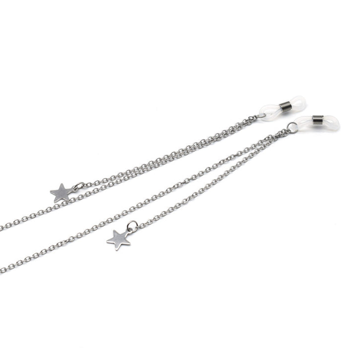 Star-Accented Chain Eyewear Holder Bowlift