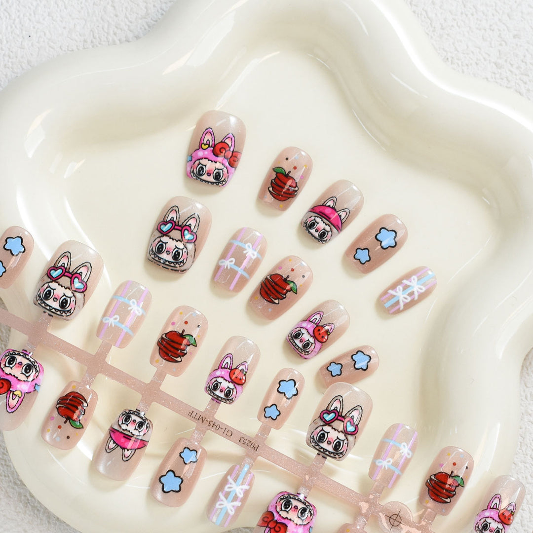 Playful Character Press-On Nail Set Bowlift