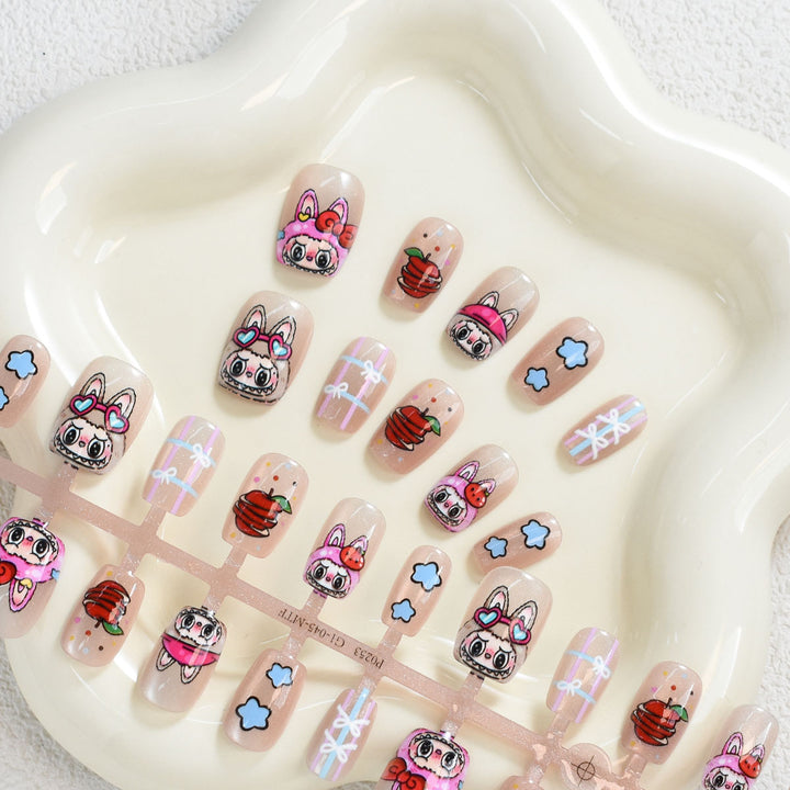 Playful Character Press-On Nail Set Bowlift