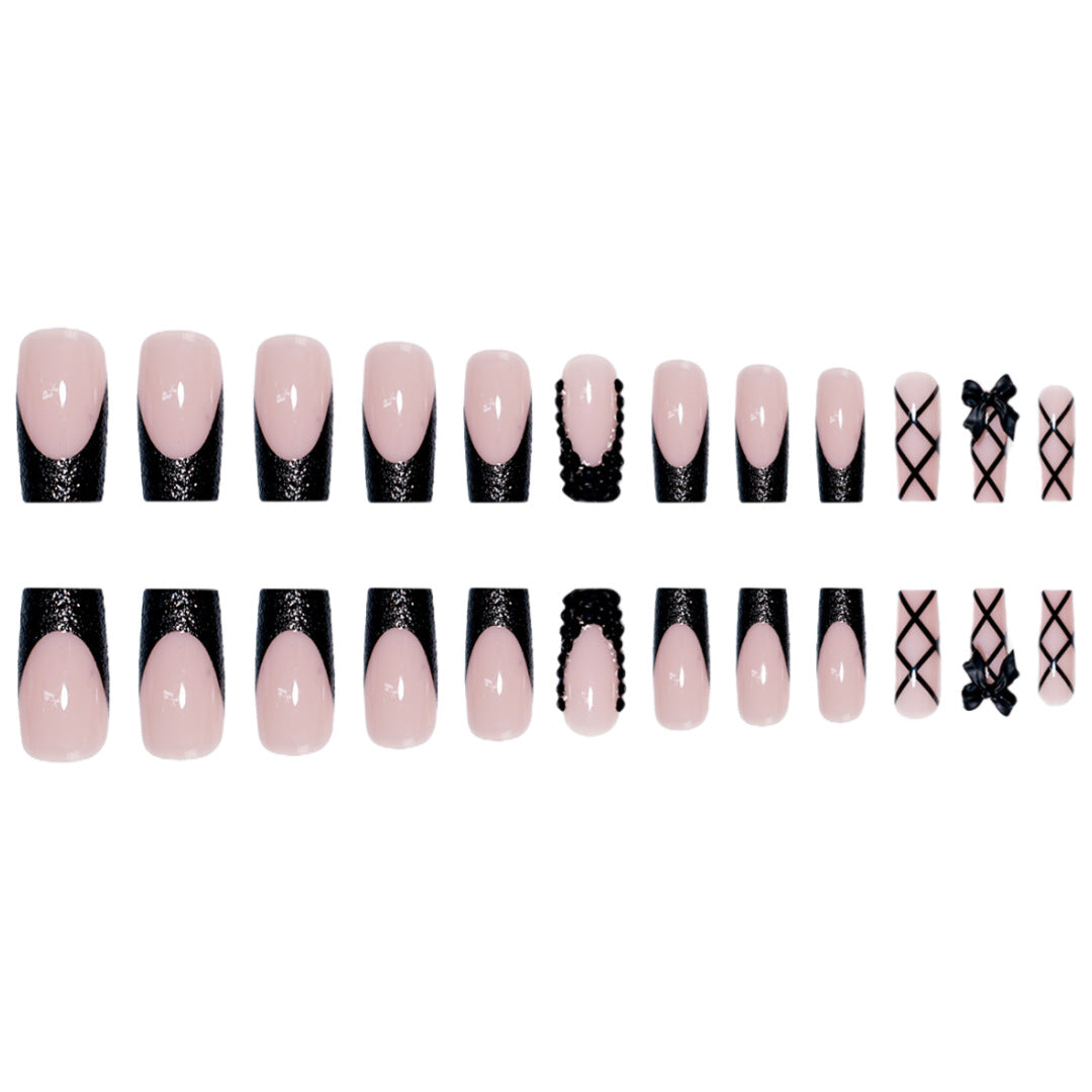 Stiletto Nail Art Extensions with Decorative Accents Bowlift