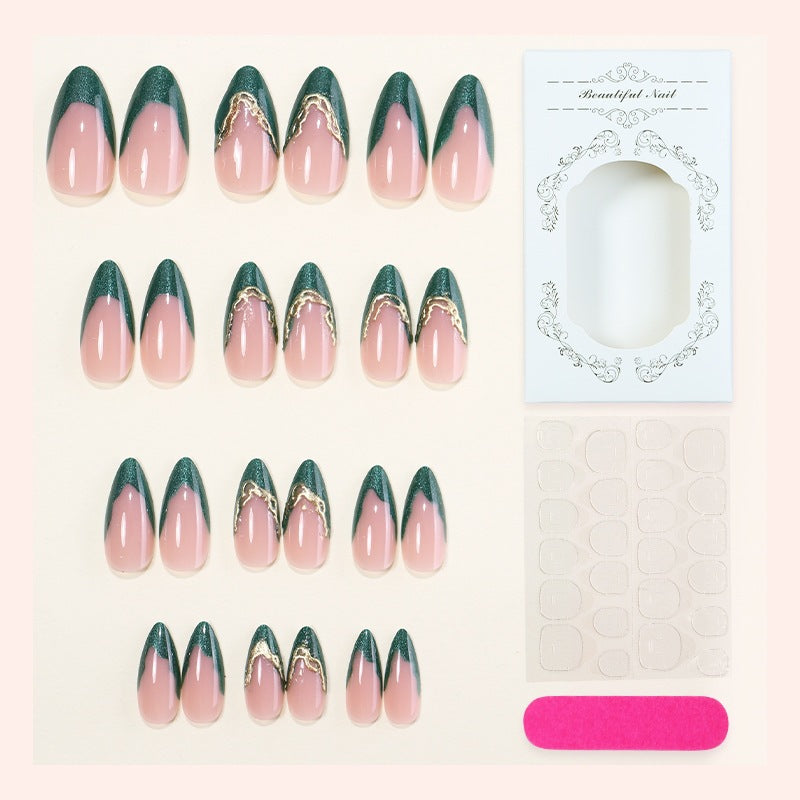 Creative Nail Art Set with Glitter and Lace Accents Bowlift