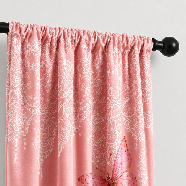 Butterfly-Patterned Decorative Curtains