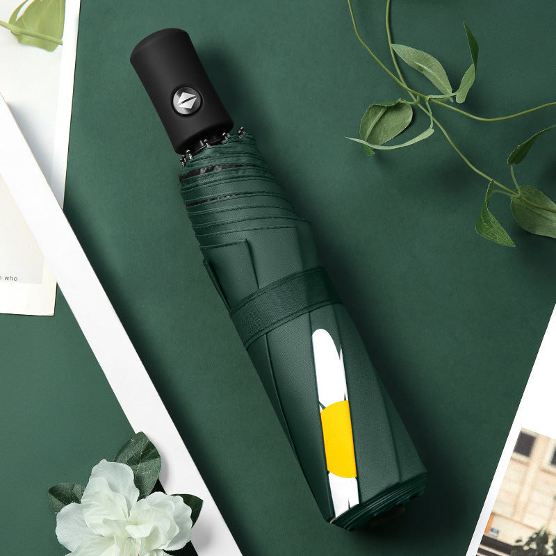 Ladies Automatic Folding Umbrella with Lightweight and Durable Frame Bowlift