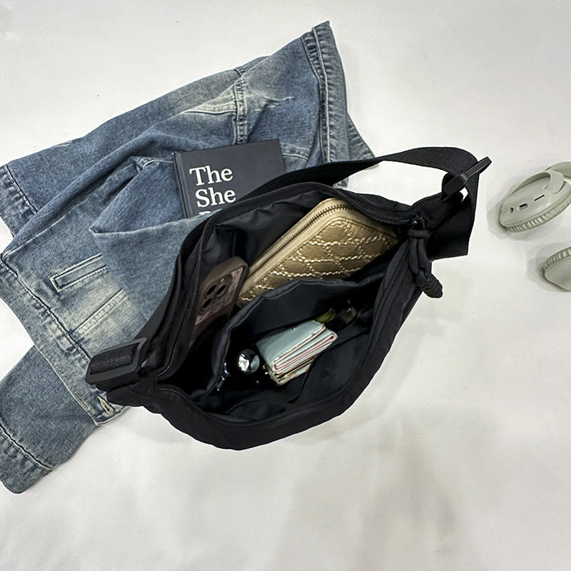 Casual shoulder bag with multifunctional zip pockets Bowlift
