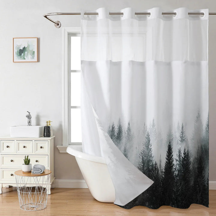 Artistic Floral Shower Curtain Bowlift