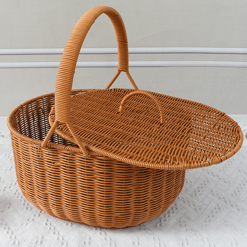 Artisan Woven Picnic Basket Bowlift