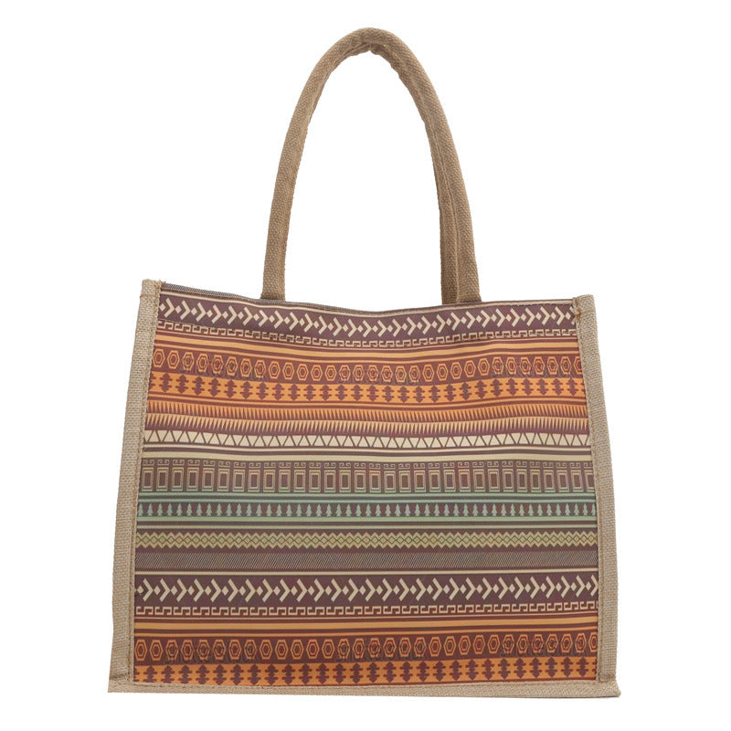 Artistic Patterned Canvas Tote Bag