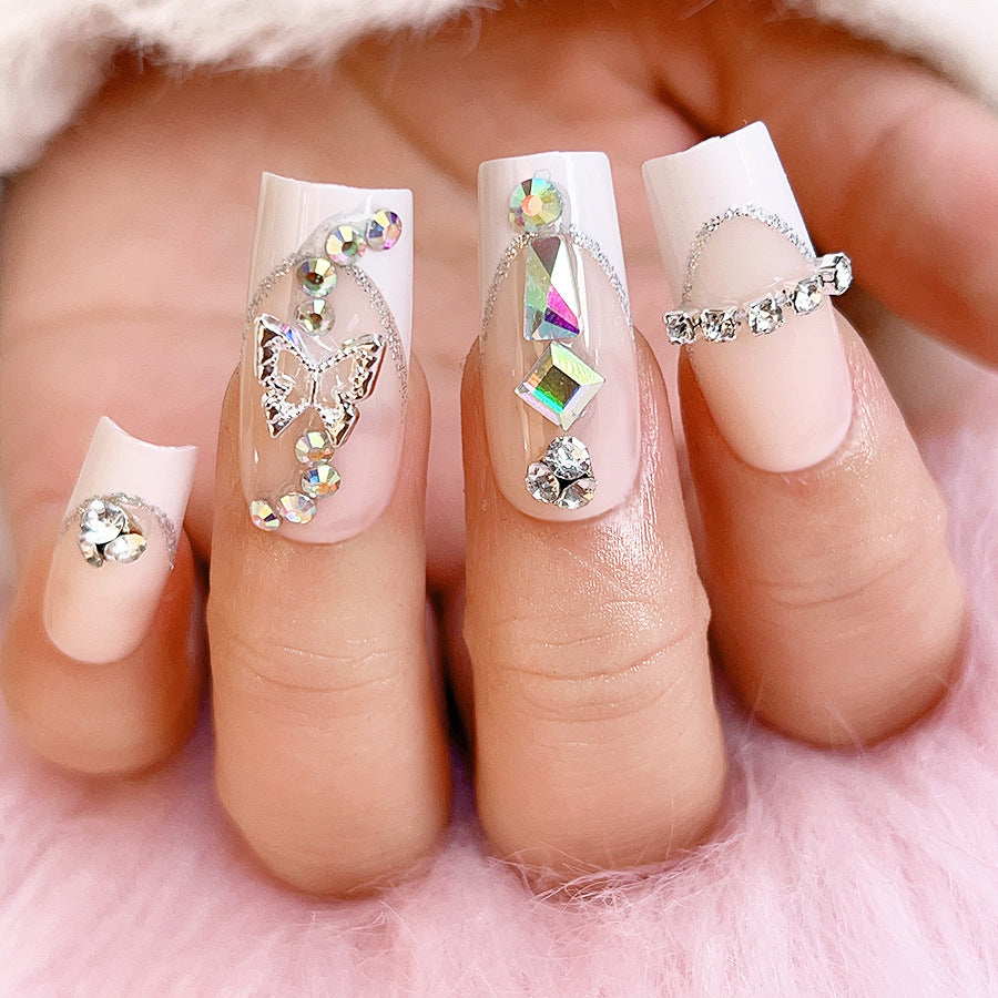 Decorative Rhinestone Nail Art Extensions Bowlift