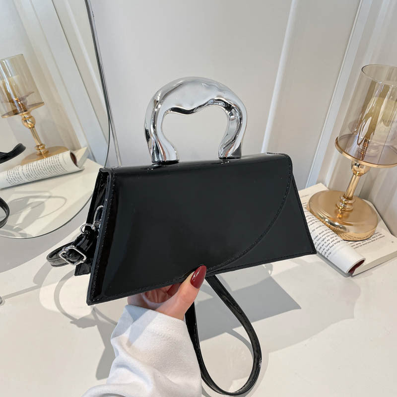WoChic Patent Leather Handheld Purse Bowlift