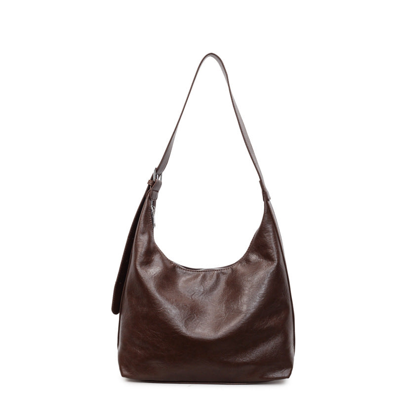 Soft Leather Hobo Handbag Bowlift