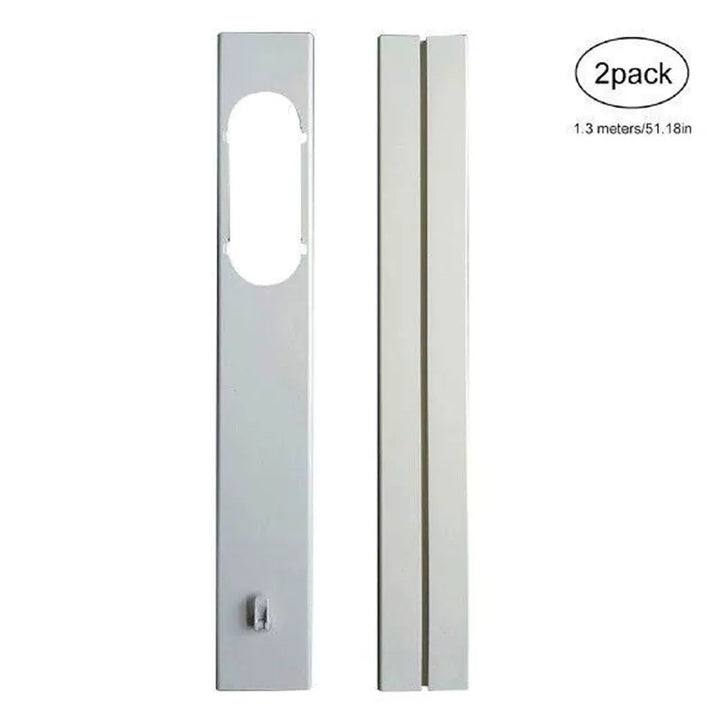 Unisex one-size portable air conditioning window vent adapter kit with adjustable sliding plate and oval exhaust connection Bowlift