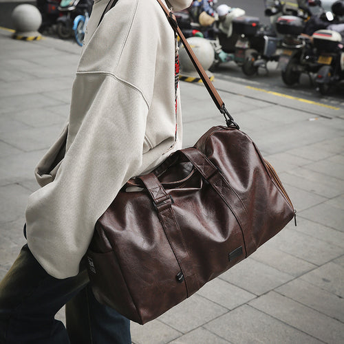 Multifunctional Sports and Travel Bag Made of Durable Synthetic Leather Bowlift