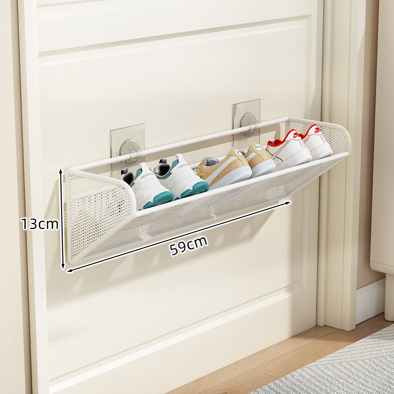 slim overdoor mesh shoe rack organizer with ventilated angled shelf Bowlift