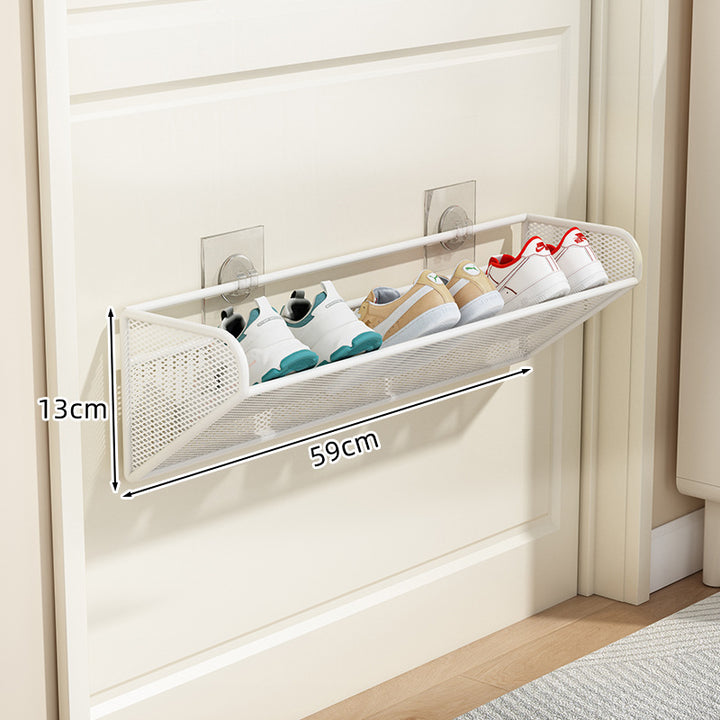 slim overdoor mesh shoe rack organizer with ventilated angled shelf Bowlift