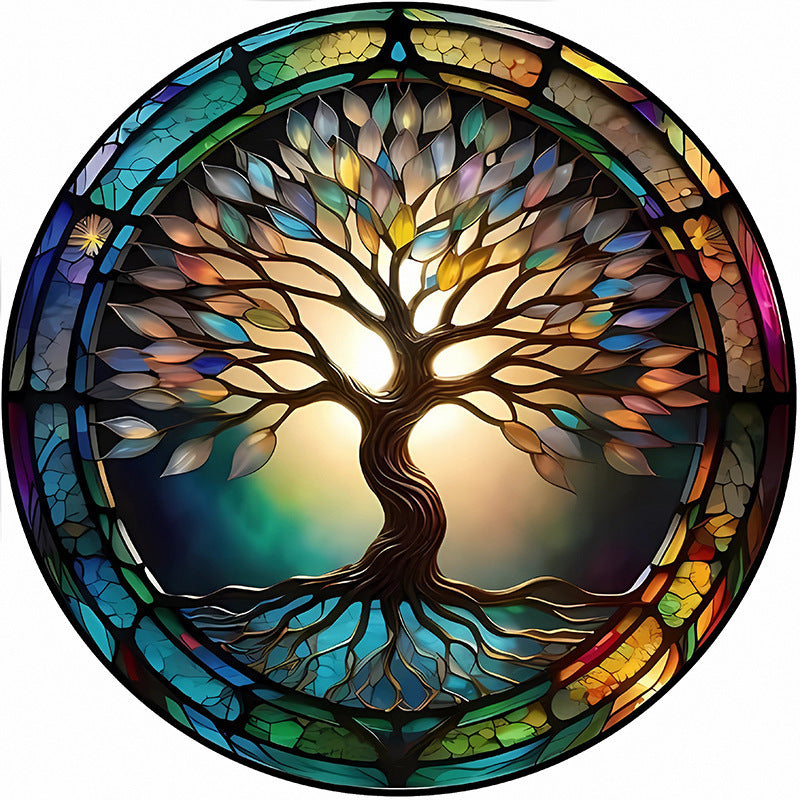 Colored Glass Peacock Decorative Art