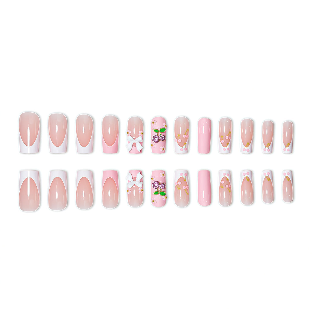 Floral-Inspired Press-On Nail Enhancements Bowlift