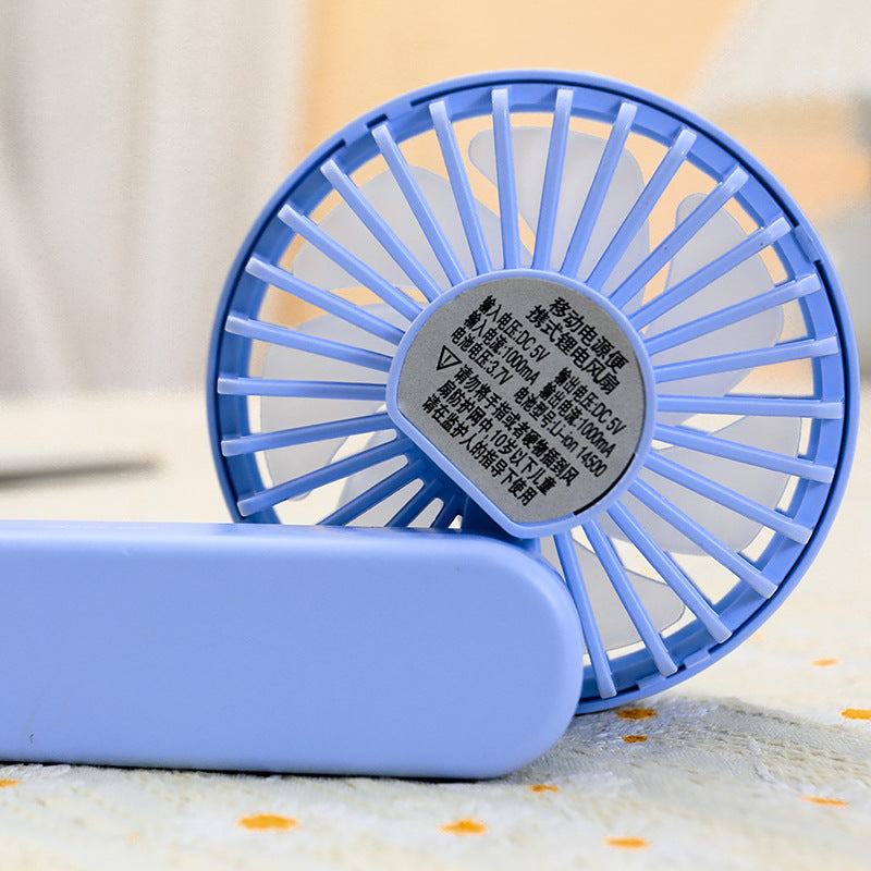 Women Portable Hand Fan with Integrated Handle and USB Connection Bowlift
