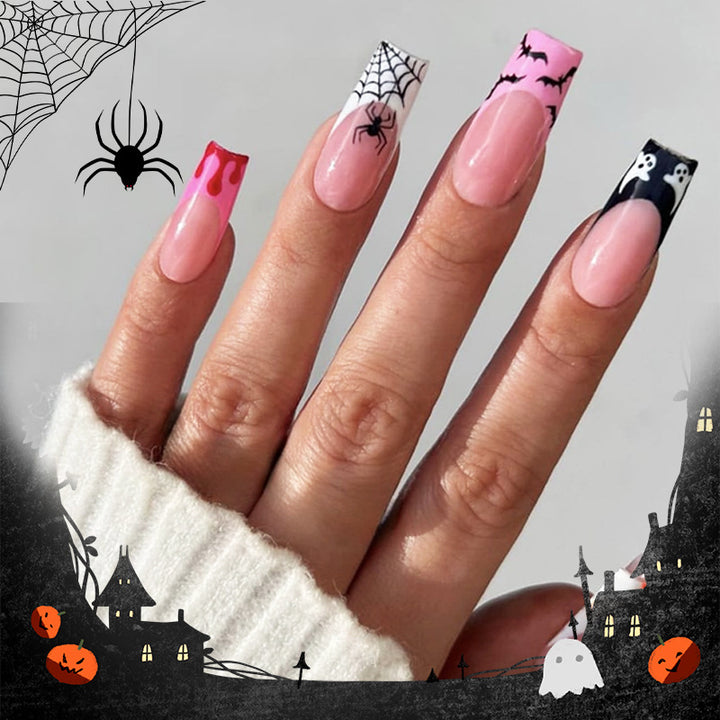 Creative Halloween Nail Art Set with Spooky Designs Bowlift