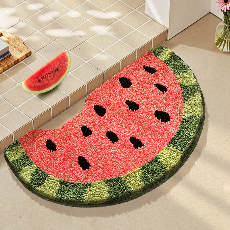 Playful Fruit-Themed Bath Rug Bowlift