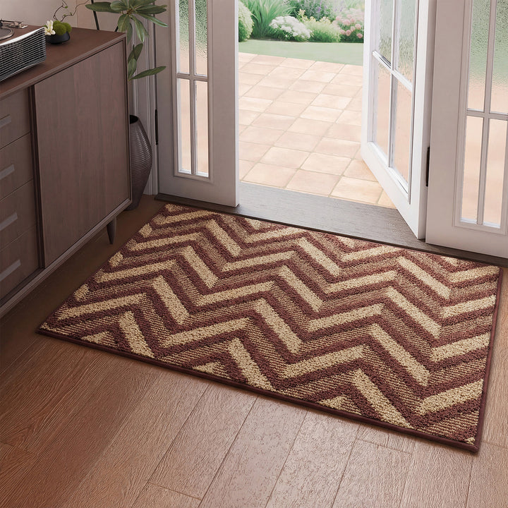 Textured Geometric Doormat Bowlift