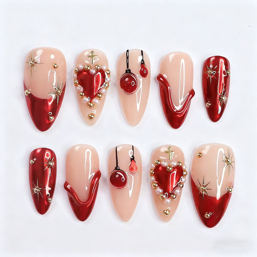 Artificial nails in classic style Bowlift