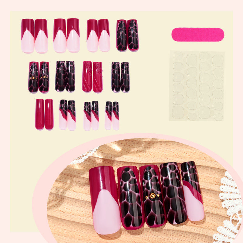Artistic Press-On Nail Set with Decorative Patterns Bowlift