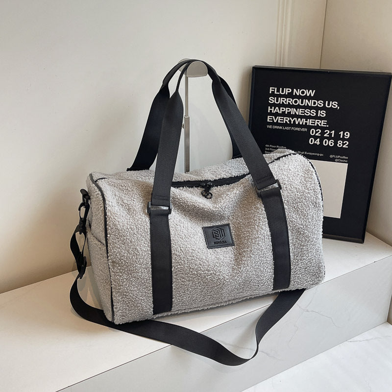 Cozy Fleece-Lined Travel Duffle Bag Bowlift