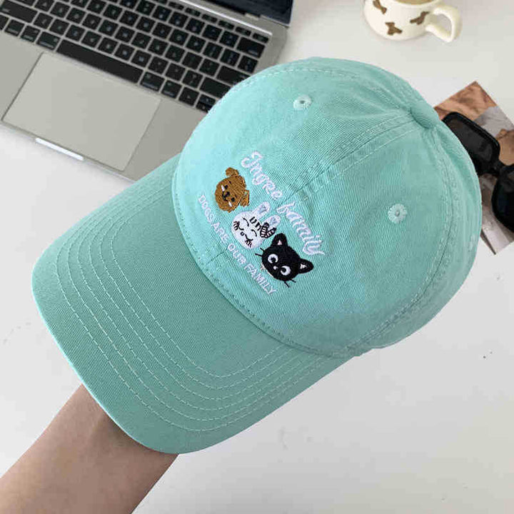 Women's Cute Animal-Embroidered Baseball Cap Bowlift