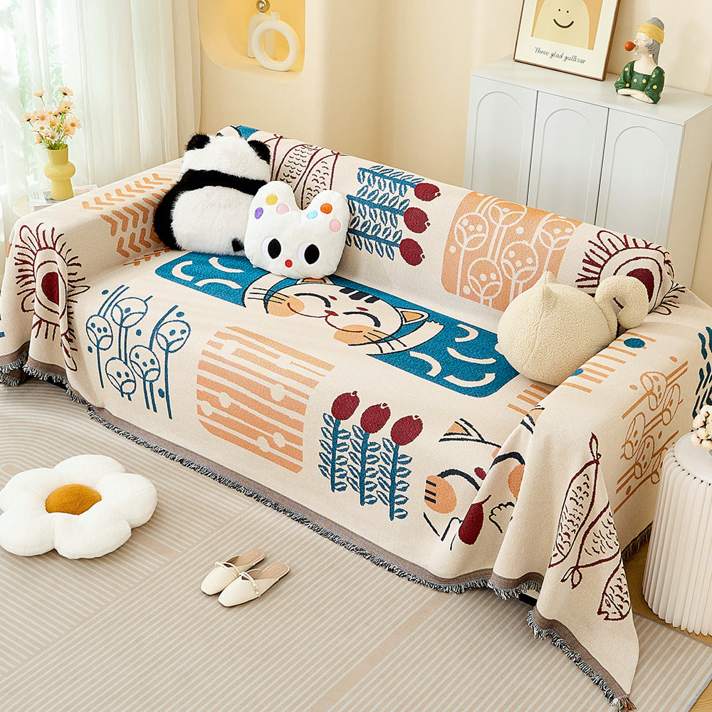 Fun Cartoon-Themed Throw Blanket