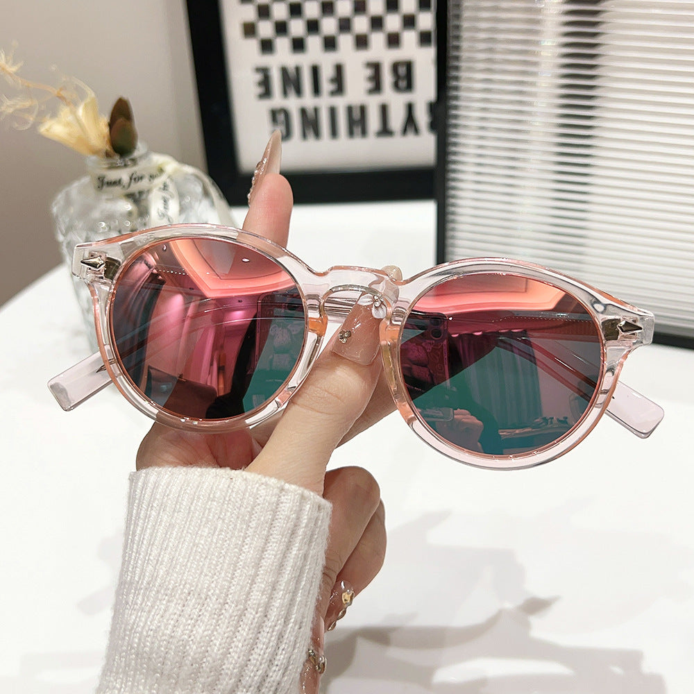 Women's fashionable sunglasses with transparent frame and yellow lenses Bowlift