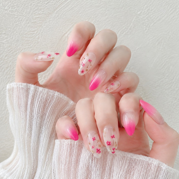 Chic Almond-Shaped Press-On Nail Set Bowlift