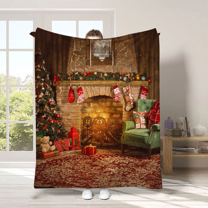 Holiday-Themed Fleece Throw Blanket