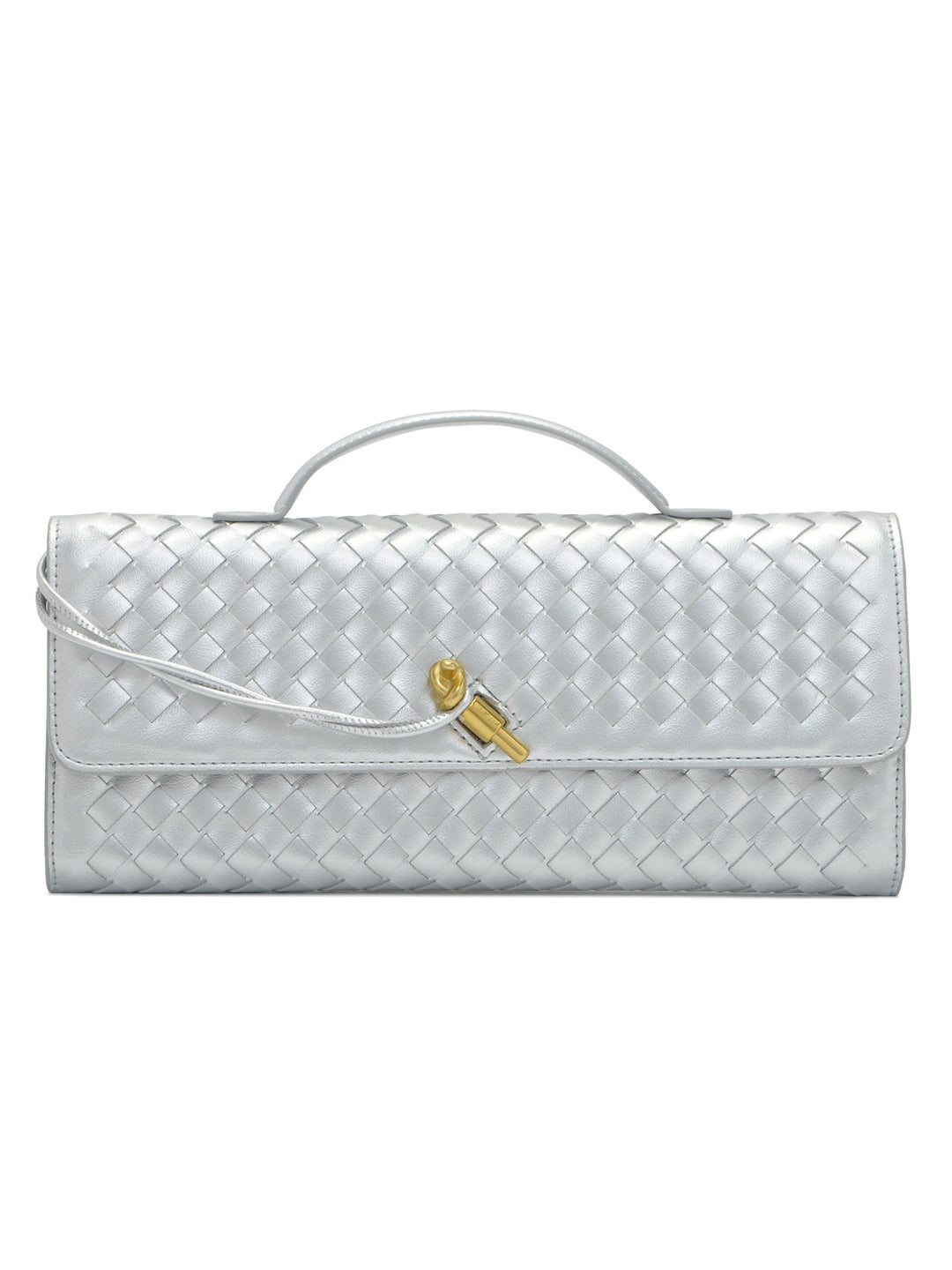 Woven Leather Clutch Bowlift